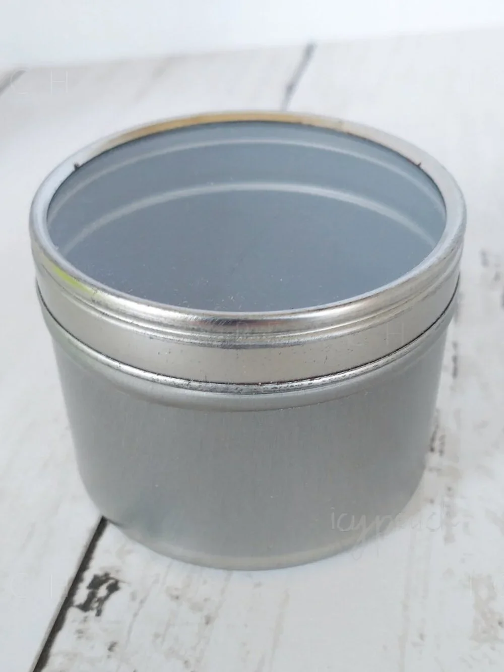 4oz Metal Tins 2 Pack Clear Lid Candle Making, Seamless Round Storage Container